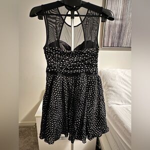 Guess Riley Women's Polka Dot Black Mini Dress